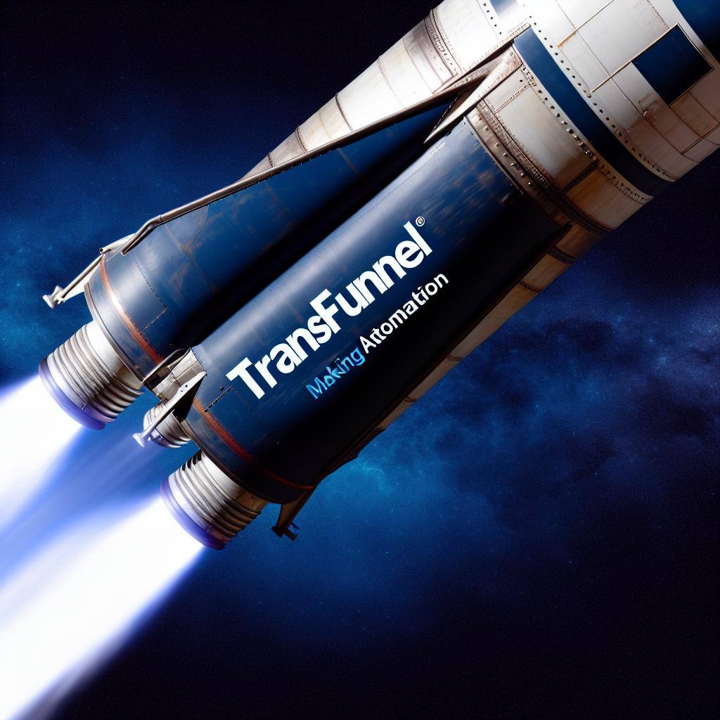 An image of a rocket launching into space with the words 